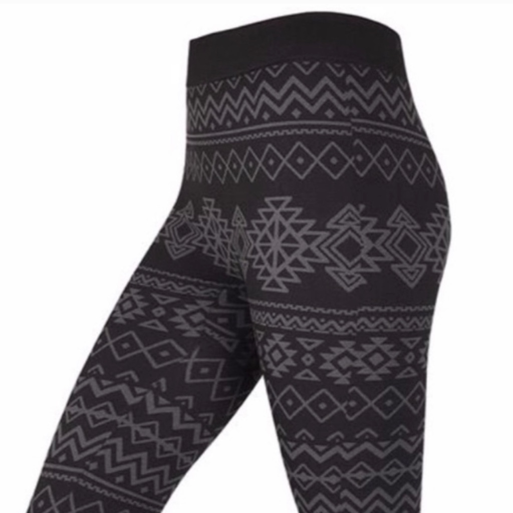 Fleeced Aztec Print Leggings